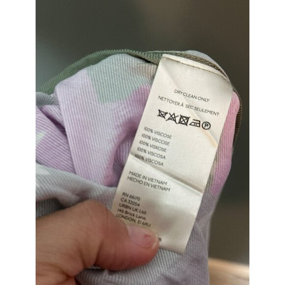 Anthropologie Plus printed wide-leg jumpsuit green Women's Plus 1X - Picture 11 of 13